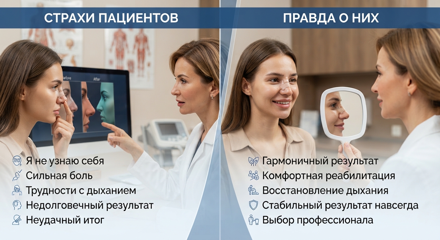 Современная эстетическая ринопластика до и после операции
